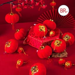 COMBO 20 Đèn lồng NILONG  đỏ Giá Rẻ  chữ Phúc treo trang trí Tết  treo tết đèn lồng nilong 5