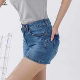 [ẨN] Quần Short Nữ GENVIET JEANS Vải Denim Mềm Mịn, Thoáng Má 8270 2