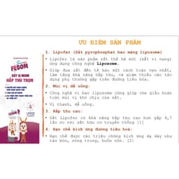 Smartbibi FESOM- SẮT VỊ NGON, HẤP THU TRỌN• HỖ TRỢ CẢI THIỆN TÌNH TRẠNG THIẾU MÁU 🩸 DO THIẾU SẮT 4