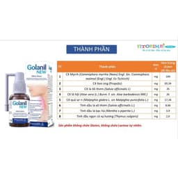 GOLANIL NEW- XỊT HỌNG HỖ TRỢ LÀM DỊU HỌNG GIẢM TRIỆU CHỨNG HO DO VIÊM ĐƯỜNG HÔ HẤP TRÊN 2