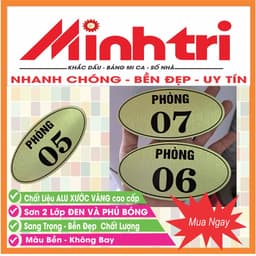 Bảng số phòng khách sạn, nhà nghỉ,chất liệu alu nhôm bền đẹp sang trọng 2
