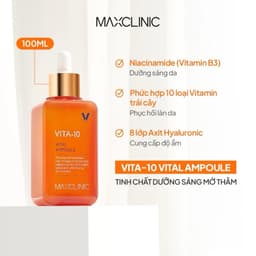 Tinh Chất Dưỡng Sáng Da Mờ Thâm Maxclinic Vita-10 Vital Ampoule 100ml 7
