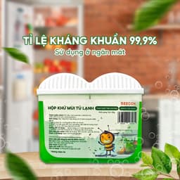 Hộp Khử Mùi Tủ Lạnh Beecok Than Hoạt Tính Hương Trà Xanh 150g Chống Khử Mùi Hôi 2