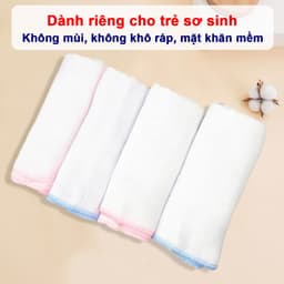 Combo 10 Khăn Xô Sữa Trắng 4 Lớp Siêu Thấm Mềm Mại, Xuất Nhật (1 Gói) 2