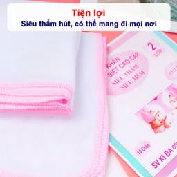 Combo 10 Khăn Xô Sữa Trắng 4 Lớp Siêu Thấm Mềm Mại, Xuất Nhật (1 Gói) 3