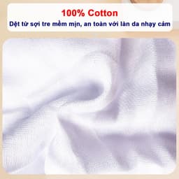 Combo 10 Khăn Xô Sữa Trắng 4 Lớp Siêu Thấm Mềm Mại, Xuất Nhật (1 Gói) 4