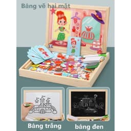 Đồ chơi ghép hình thời trang bộ thiết kế thời trang bằng nam châm và gỗ cho bé vui chơi sáng tạo 8