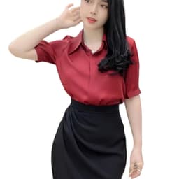 Áo sơ mi nữ tay lỡ, áo nữ công sở,  vải lụa bóng ngọc trai fom vừa thoáng Mát Phong Cách Trẻ Trung Năng Động A4671 5