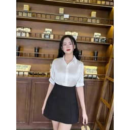 Áo sơ mi nữ tay lỡ, áo nữ công sở,  vải lụa bóng ngọc trai fom vừa thoáng Mát Phong Cách Trẻ Trung Năng Động A4671 2
