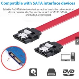 Cáp SATA3 6Gb/s Chính Hãng Cho Ổ Cứng SSD & HDD 2.5” 3.5” - Dây Kết Nối Mainboard  Chất Lượng Cao 3
