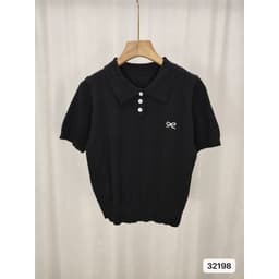 Áo Len Nữ EvaloverThiết kế Cổ Đức 3 Cúc Cộc Tay Phối Thêu Nơ Chất Len Montoghi Mềm M198  8