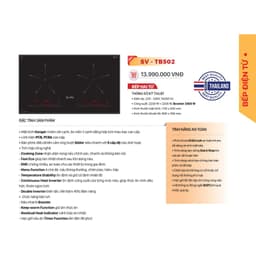 Bếp từ sevilla SV TB502/ Nhập khẩu nguyên chiếc Thái Lan sôi liu riu/ SV BT502 Bảo hành 3 năm. 5