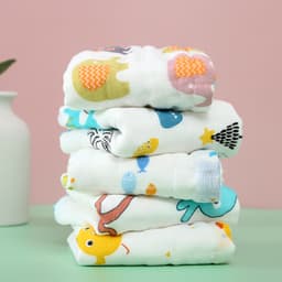 Khăn Xô Sữa Nhăn 6 Lớp Mềm Mại, Hút Ẩm Tuyệt Vời Cho Trẻ Em 4