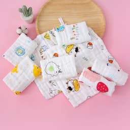 Khăn Xô Sữa Nhăn 6 Lớp Mềm Mại, Hút Ẩm Tuyệt Vời Cho Trẻ Em 2