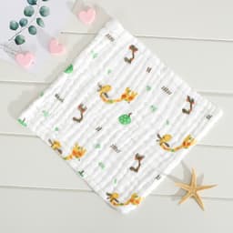 Khăn Xô Sữa Nhăn 6 Lớp Mềm Mại, Hút Ẩm Tuyệt Vời Cho Trẻ Em 7