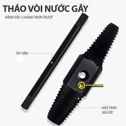 Dụng cụ tháo ống nước gãy phi 16-27, taro ống gãy, sửa ren vặn hiệu quả, tiện lợi cho công việc. 6