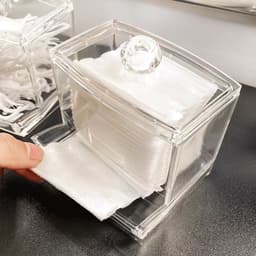 Hộp Đựng Bông Tăm+ Bông Tẩy Trang 1 Tầng 3