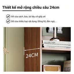 Tủ bắc âu CNC FULL HẬU, kệ sách để sàn đa năng, tủ sách có ngăn kéo tiện lợi chất liệu gỗ chống mối mọt MDF TAGO 4