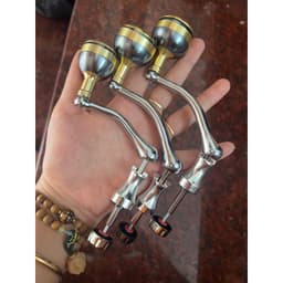 Tay Quay Núm Độ Inox Kim Loại Cao Cấp Cho Máy Câu Cá – Tay Quay Núm Vàng Đen, Chịu Lực, Phù Hợp Nhiều Dòng Máy 6