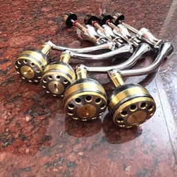 Tay Quay Núm Độ Inox Kim Loại Cao Cấp Cho Máy Câu Cá – Tay Quay Núm Vàng Đen, Chịu Lực, Phù Hợp Nhiều Dòng Máy 4