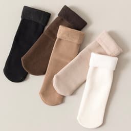 SET 10 Tất Lót Lông Cổ Cao Sinh Nhiệt Chất Dày Cho Mùa Đông - Hàng Xuất Nhật Chất Len dày Dặn Co Giãn 4 Chiều 8