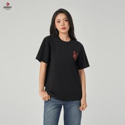 [ẨN] Áo Thun Cộc Tay Nữ GENVIET JEANS Vải Cotton Dáng Unisex, Áo Phông Nữ Vải Thun Thoáng Mát Co Giã 8731 1