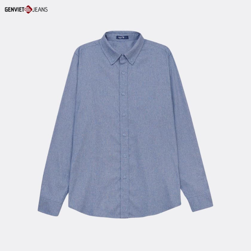 [ẨN] Áo Sơ Mi Dài Tay Nam GENVIET Chất Liệu Cotton Dáng Ôm Vừa, Thiết Kế Trẻ Trung Thoải Má 8538