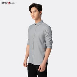 [ẨN] Áo Sơ Mi Dài Tay Nam GENVIET Chất Liệu Cotton Dáng Ôm Vừa, Thiết Kế Trẻ Trung Thoải Má 8538 4