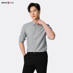 [ẨN] Áo Sơ Mi Dài Tay Nam GENVIET Chất Liệu Cotton Dáng Ôm Vừa, Thiết Kế Trẻ Trung Thoải Má 8538 6