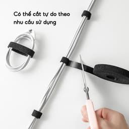 Cuộn Dây Buộc Chống Rối Dây Điện Cáp Sạc JYoohome Dây Băng Dính Nhám Tự Dính Đa Năng Tái Sử Dụng 5