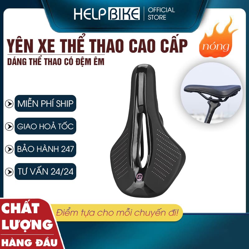 Yên xe đạp thể thao, yên xe đạp đua chấm bi sang trọng YCB