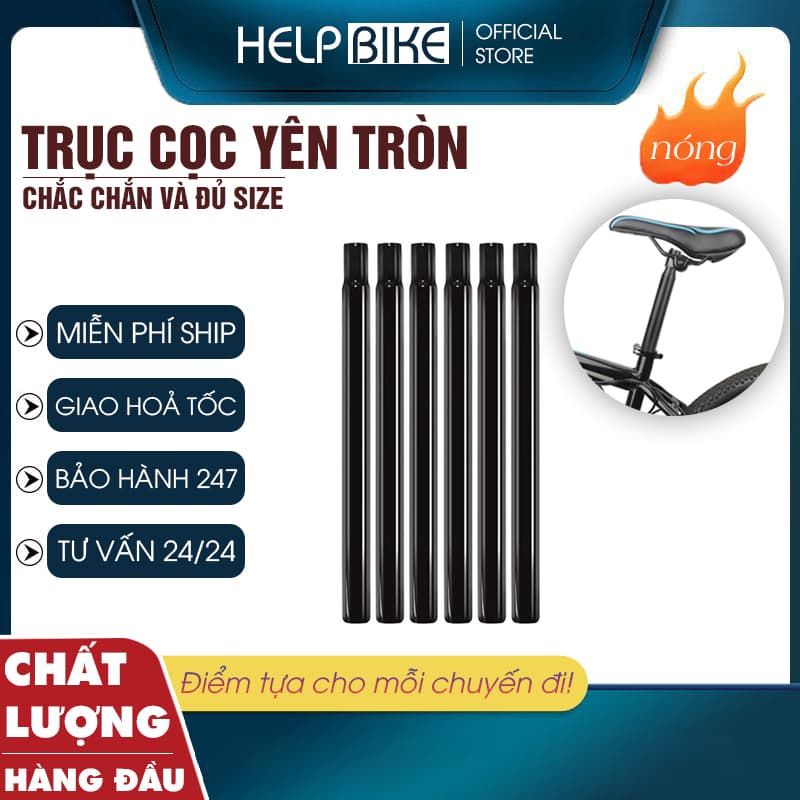 Trục yên tròn xe đạp thể thao chắc chắn đủ các size 25,4 27,2 28,6 30,4 31,8 - COC