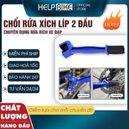 Bàn chải rửa xe 3D vệ sinh sên xích xe máy xe đạp 2 đầu chuyên dụng BC03 1