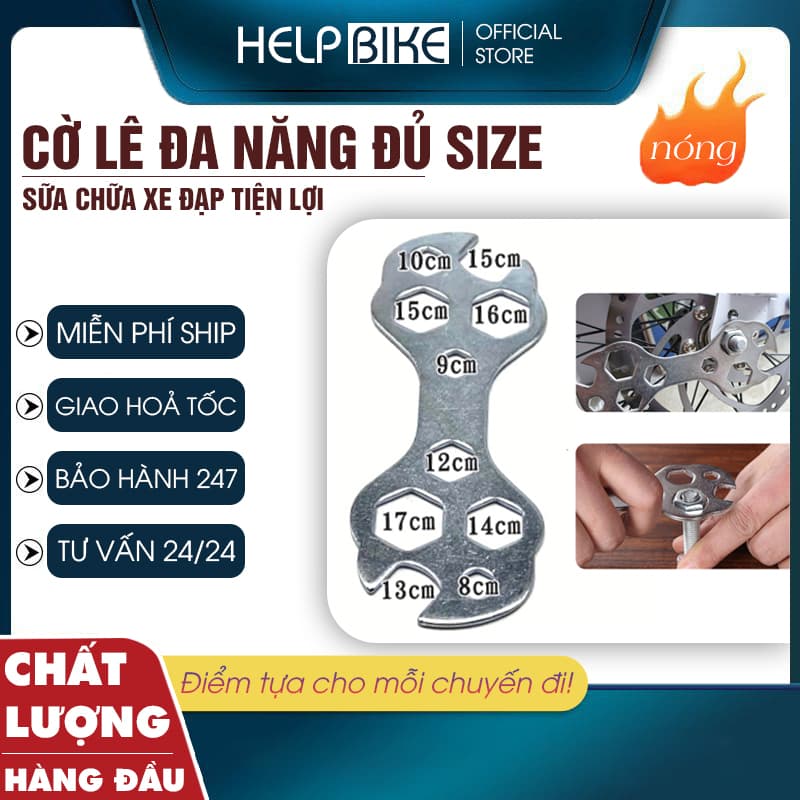 Cờ lê đa năng siêu tiện lợi 2 đầu, Cờ lê có nhiều kích cỡ phù hợp đa số loại ốc - CLDN