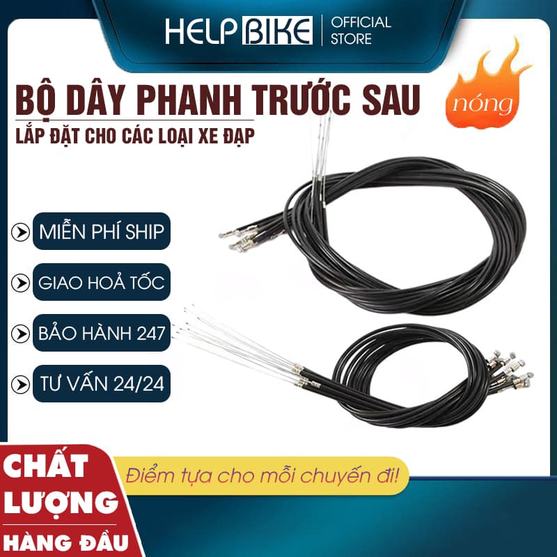 Bộ 2 dây phanh xe đạp thể thao, xe đạp thường bền bỉ chắc chắn BDP
