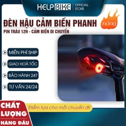 Đèn hậu xe đạp cao cấp, Đèn hậu siêu sáng nháy cảm ứng phanh thông minh khi dừng xe - DH06 1