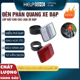 Đèn phản quang, phản quang xe đạp gắn tay lái trước và phía sau xe sáng đẹp PQN 1