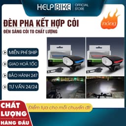 Đèn Còi Xe Đạp Thể Thao, Đèn Led Sac USB, Chống Nước Đi Mưa Thoải Mái - DC01 1