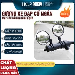 Gương xe đạp thể thao quay 360 độ linh hoạt, Kính xe đạp cổ ngắn tiện lợi gắn ghi đông GX01 1
