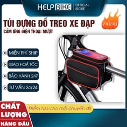 Túi xe đạp, túi treo xe đạp thể thao 4 NGĂN RỘNG RÃI, chống nước, cảm ứng nhạy - T4N 1