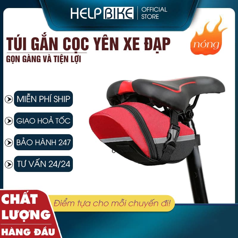 Túi xe đạp gắn trục yên, Túi treo đựng đồ thể thao nhỏ gọn chống nước TCY