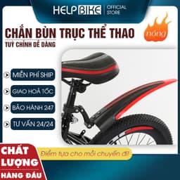 Dè chắn bùn xe đạp thể thao sọc nhiều màu sắc, chắn bùn bánh to chất liệu bền bỉ - CB02 1