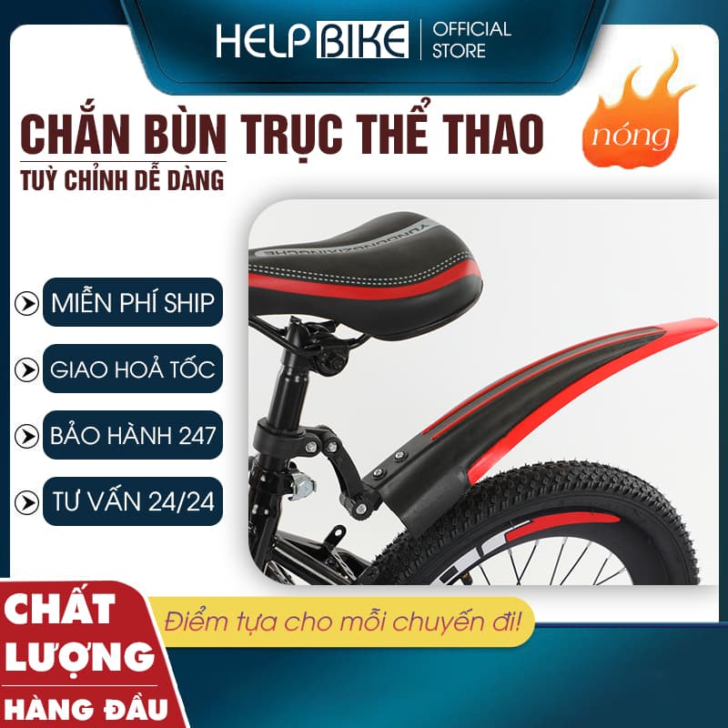 Dè chắn bùn xe đạp thể thao sọc nhiều màu sắc, chắn bùn bánh to chất liệu bền bỉ - CB02