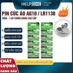 Pin cúc áo 1.5v LR1130 chất lượng, Bộ 3 viên pin cho đèn van xe đạp siêu bền - PCA001 1