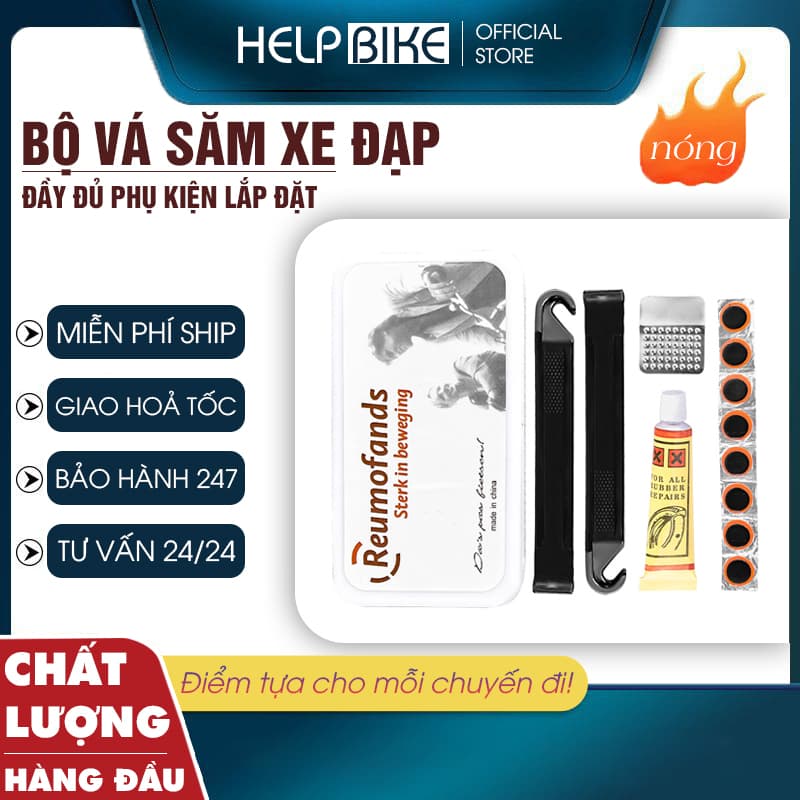 Vá keo xe đạp thể thao ĐẨY ĐỦ dụng cụ, Bộ vá săm Sửa Chữa & Bảo Dưỡng Xe Đạp Thể Thao - BVK