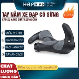 Tay nắm xe đạp, tay nắm xe đạp thể thao ( ĐỦ ĐỒ LẮP ) FULL CAO SU TÌ TAY SIZE TO CHỐNG MỎI mã TS03 1