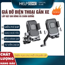 Giá đỡ điện thoại lắp xe đạp, xe máy chắc chắn, Kẹp điện thoại xoay 360 độ cao cấp - GDDT04 1