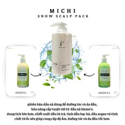 Dầu xả kiềm dầu cao cấp, không gàu, không bết giúp thư giãn sảng khoái Michi snow scalp pack 500ml 8