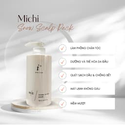 Dầu xả kiềm dầu cao cấp, không gàu, không bết giúp thư giãn sảng khoái Michi snow scalp pack 500ml 5