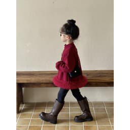 Set Áo Nỉ Dài Bé Gái Phối Lưới & Quần Legging | Bộ Sưu Tập Thu Đông Thời Trang Quảng Châu Cho Bé Gái 5